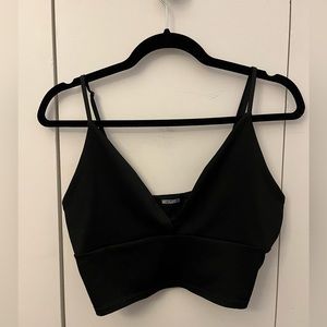 Missguided Black Crop Top size L (fits M-XL)